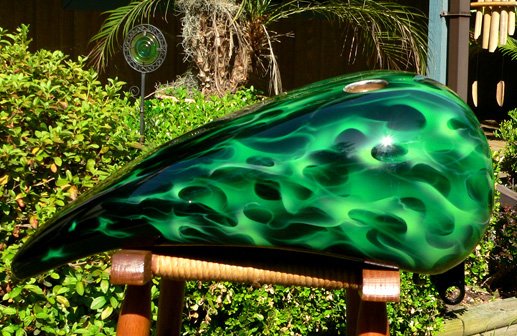 Green real fire. We can paint real fire in any color.